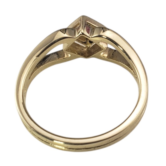 14 Karat Yellow Gold and Diamond Ring Size 6.25 #20747 - Picture 5 of 8